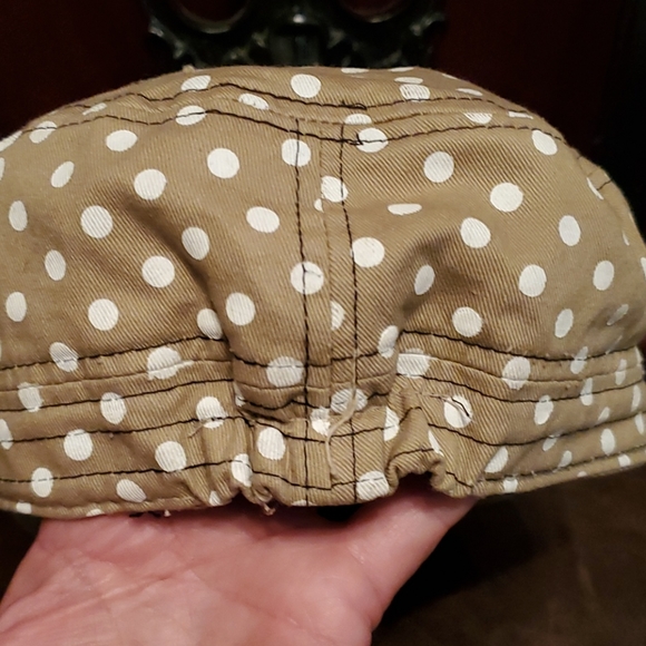 New Polka Dot Fleur-de-lis Cap - Picture 3 of 3